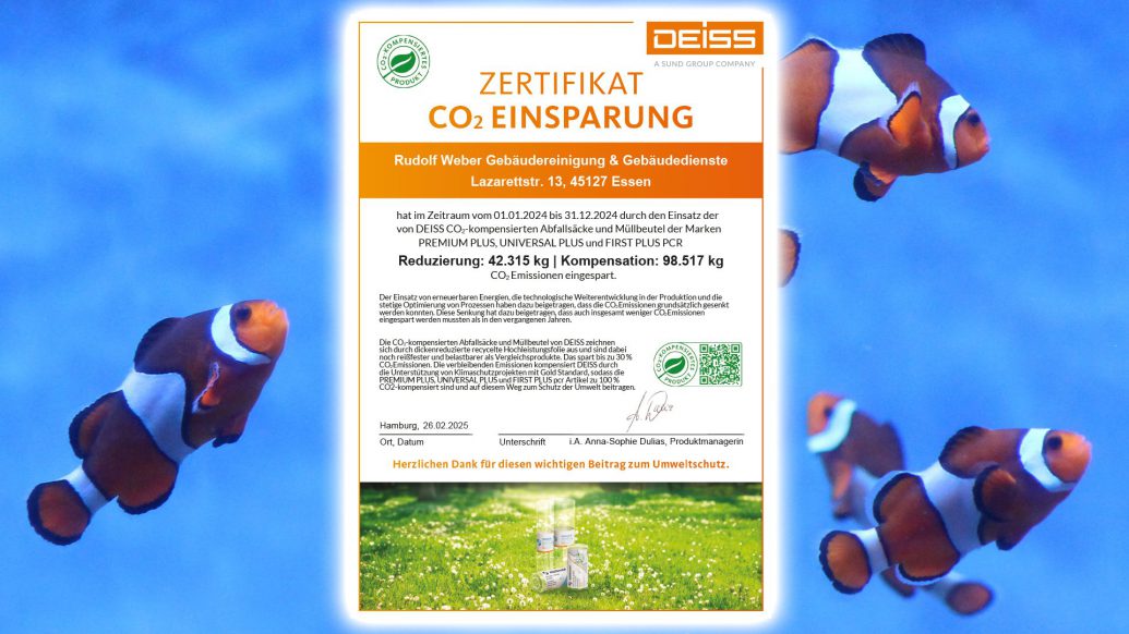 Durch den Einsatz von CO2-kompensierten Müllbeuteln wurden 2024 mehr als 42 Tonnen CO2 eingespart.